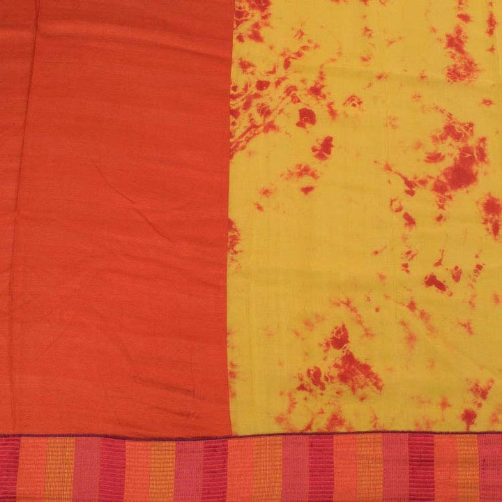 Shibori Dyed Silk Cotton Saree 10042384