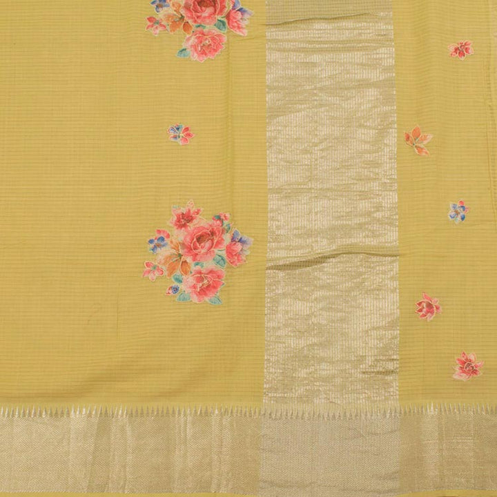 Applique Embroidered Mangalgiri Cotton Saree 10050273