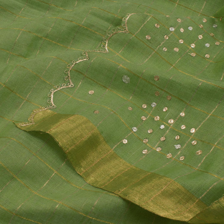 Embroidered Bengal Muga Silk Saree 10052245