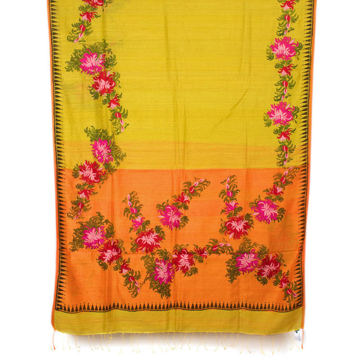 Hand Embroidered Dupion Silk Saree 10052248
