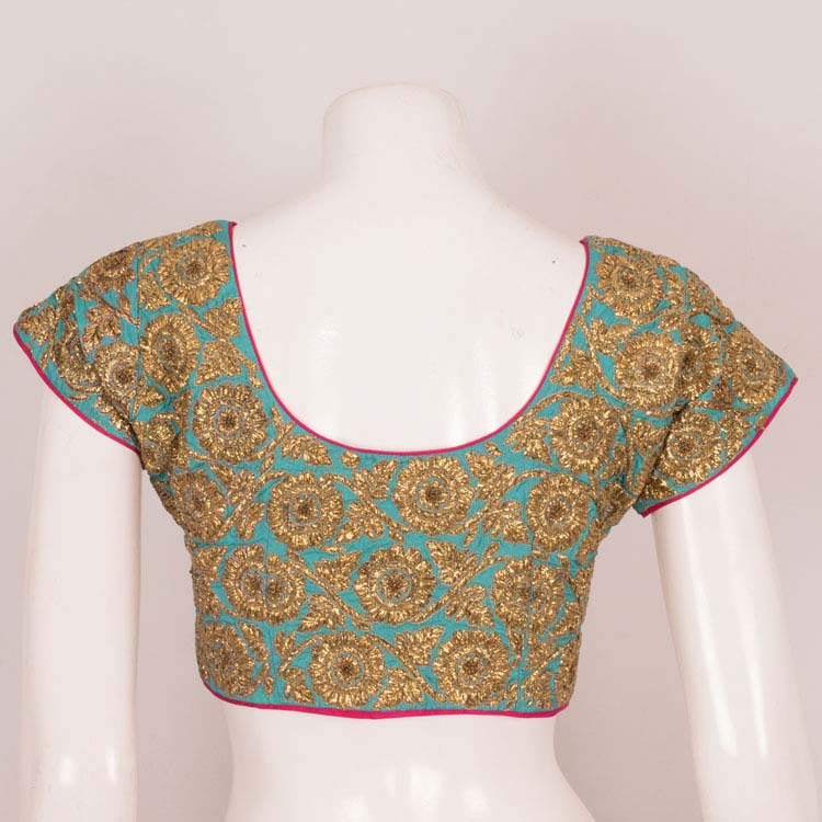 Gotapatti Embroidered Silk Blouse 10036117