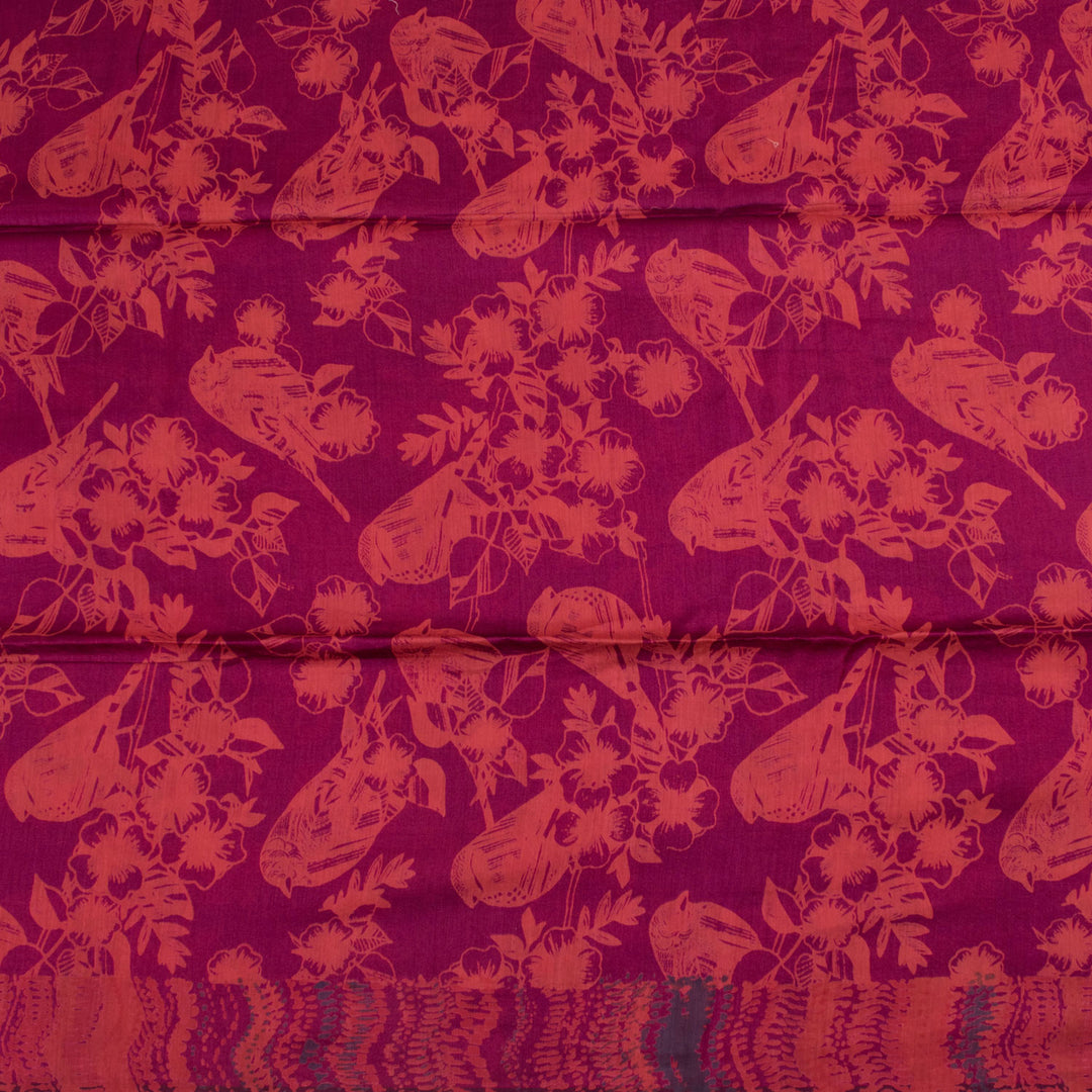 Digital Printed Silk Cotton Saree 10030892