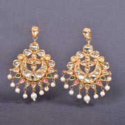 Handcrafted Beaded Kundan Chandbali Earring 10015670