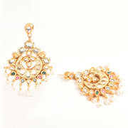 Handcrafted Beaded Kundan Chandbali Earring 10015670