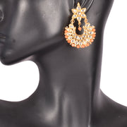 Handcrafted Beaded Kundan Chaand Bali Earring 10015679