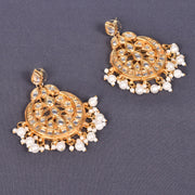 Handcrafted Beaded Kundan Chandbali Earring 10015684