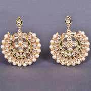 Handcrafted Meena Kundan Chandbali Earring 10015688