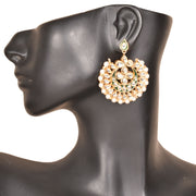 Handcrafted Meena Kundan Chandbali Earring 10015688