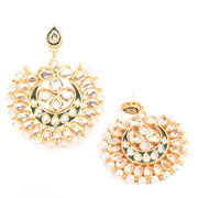 Handcrafted Meena Kundan Chandbali Earring 10015688