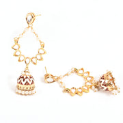 Handcrafted Kundan Meenakari Dangler Jhumka 10015692