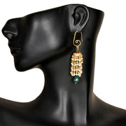 Handcrafted Beaded Raindrops Meenakari Jhumka Earring 10021827