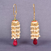 Handcrafted Beaded Raindrops Meenakari Jhumka Earring 10021834