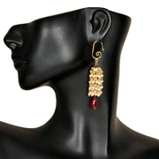 Handcrafted Beaded Raindrops Meenakari Jhumka Earring 10021834