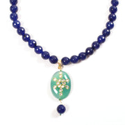 Handcrafted Beaded Kundan Pendant Necklace 10019191p