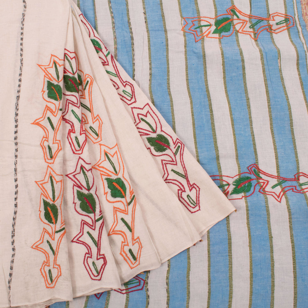 Hand Embroidered Bengal Cotton Saree 10031502