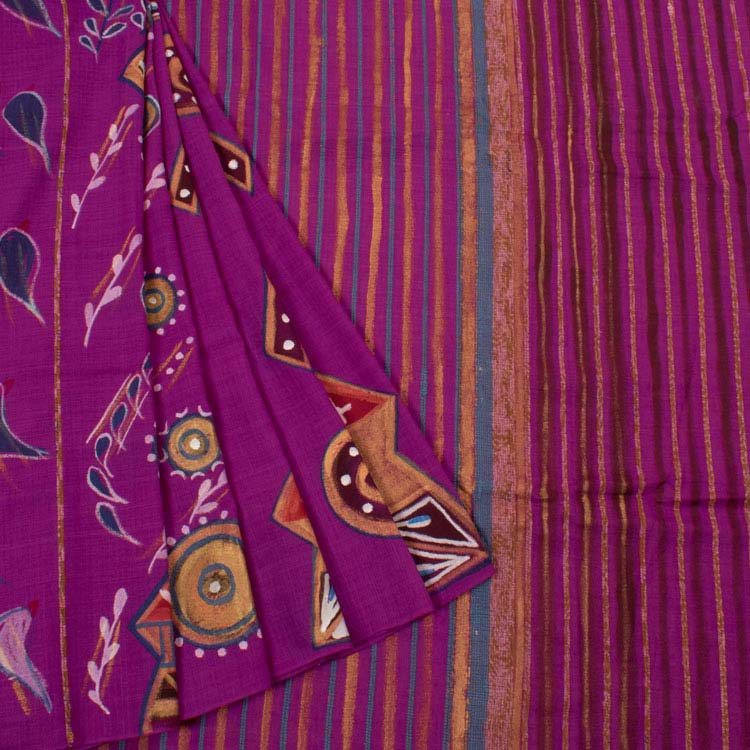 Hand Painted Bengal Cotton Saree 10047731