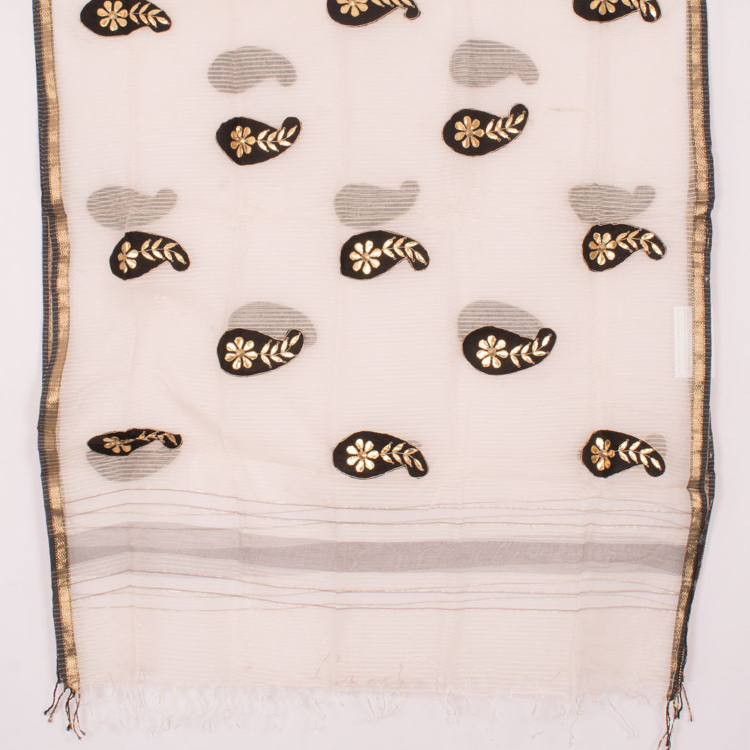 Applique Embroidered Maheshwari Silk Cotton Dupatta 10031150