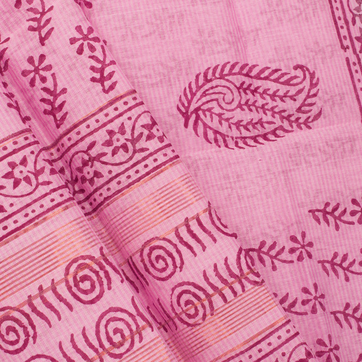 Hand Block Printed Maheshwari Silk Cotton Dupatta 10031161