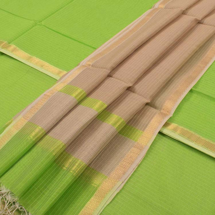 Handloom Maheshwari Silk Cotton Salwar Suit Material 10036650