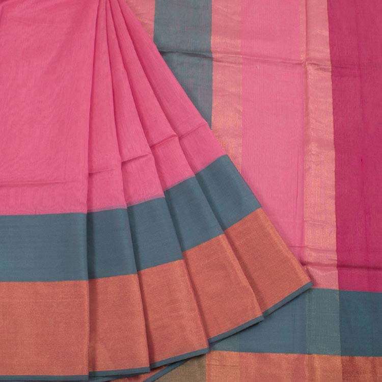Handloom Maheshwari Silk Cotton Saree 10039067