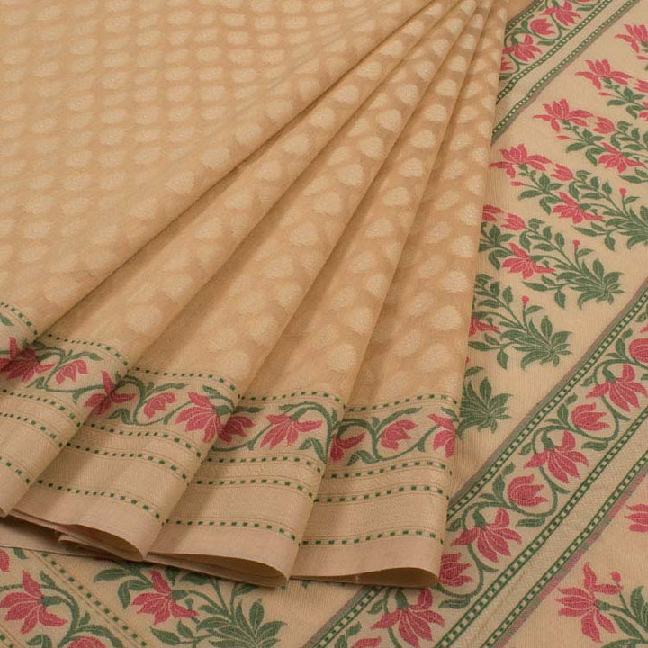 Handloom Banarasi Katrua Silk Cotton Saree 10038012
