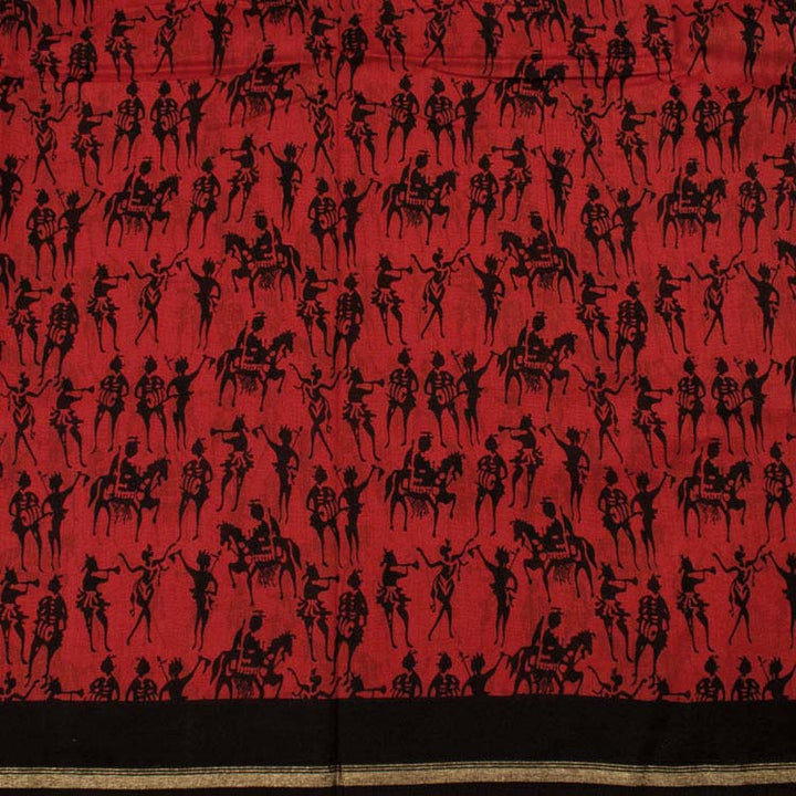 Hand Block Printed Silk Cotton Saree 10038365