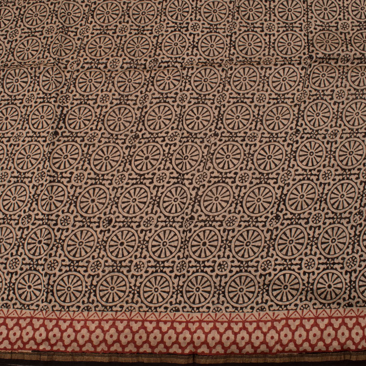 Bagru Printed,Printed Silk Cotton Saree 10038370