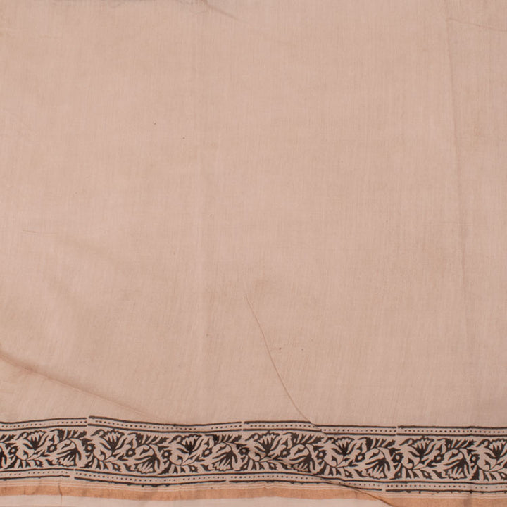Hand Block Printed Silk Cotton Saree 10038371