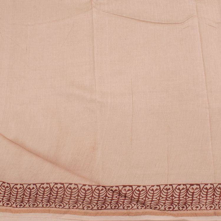 Hand Block Printed Silk Cotton Saree 10038382