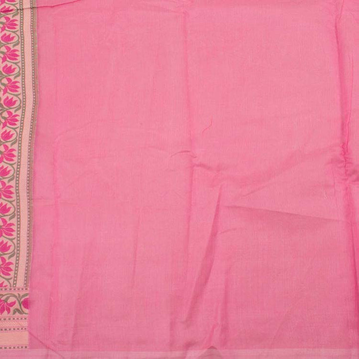 Handloom Banarasi Katrua Silk Cotton Saree 10040119