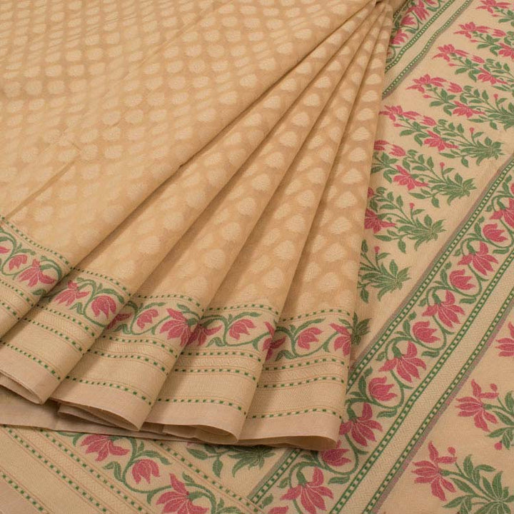Handloom Banarasi Katrua Silk Cotton Saree 10040120