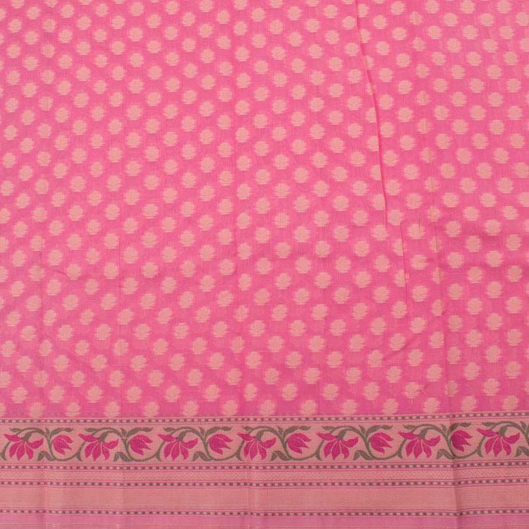 Handloom Banarasi Katrua Silk Cotton Saree 10040127