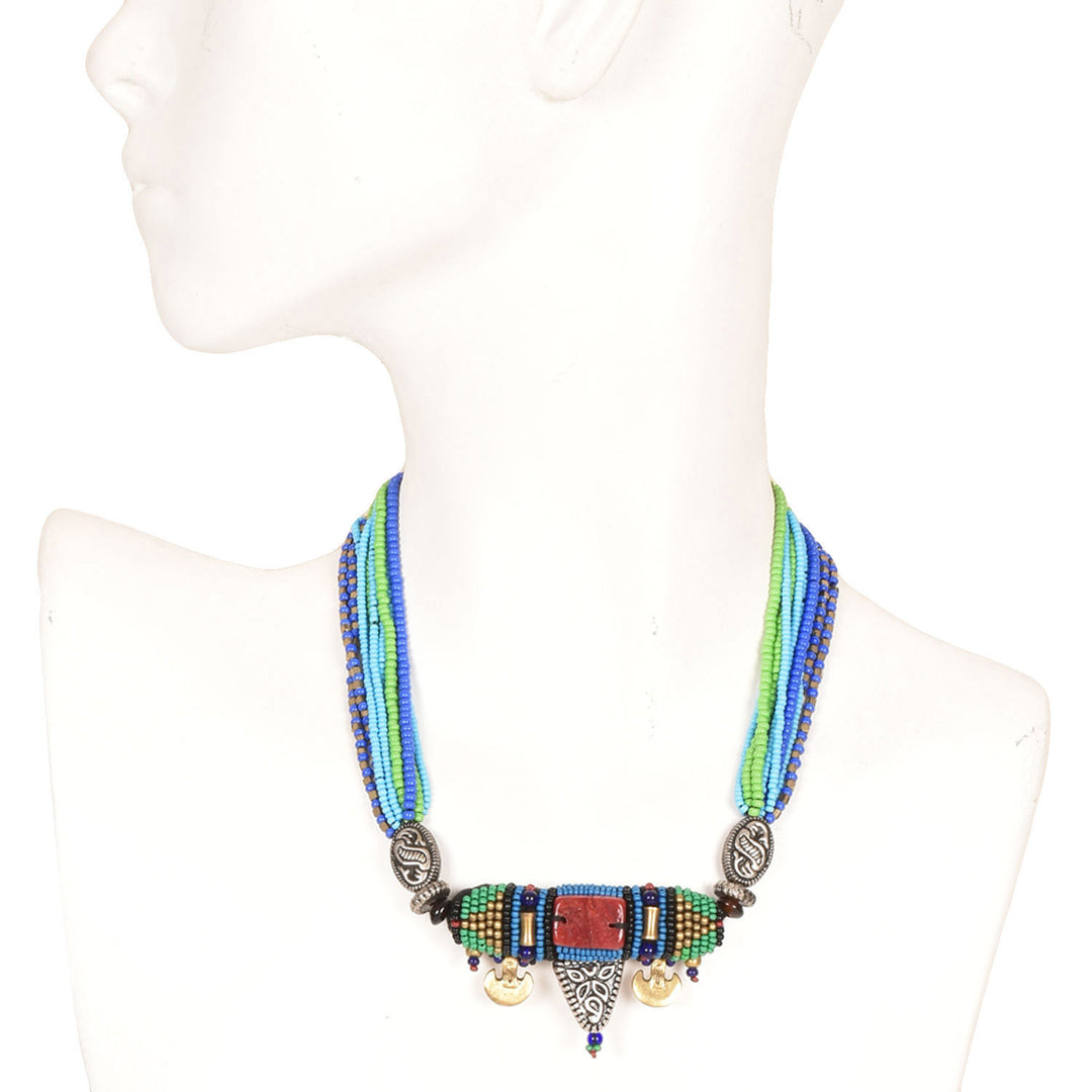 Handcrafted Ethnic Necklace 10012590