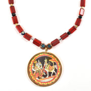 Handcrafted Ethnic Necklace with Vishnu Pendant 10017241