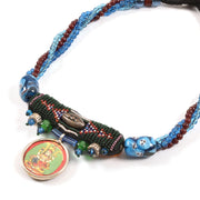 Handcrafted Ethnic Necklace with Vishnu Print Pendant10017245