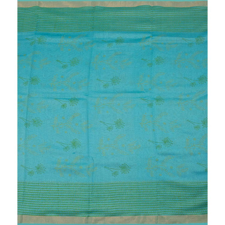 Hand Block Printed Chanderi Silk Cotton Saree 10052051