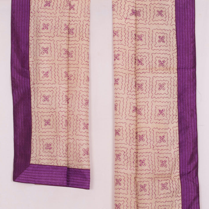 Kantha Embroidered Tussar Silk Stole 10027820