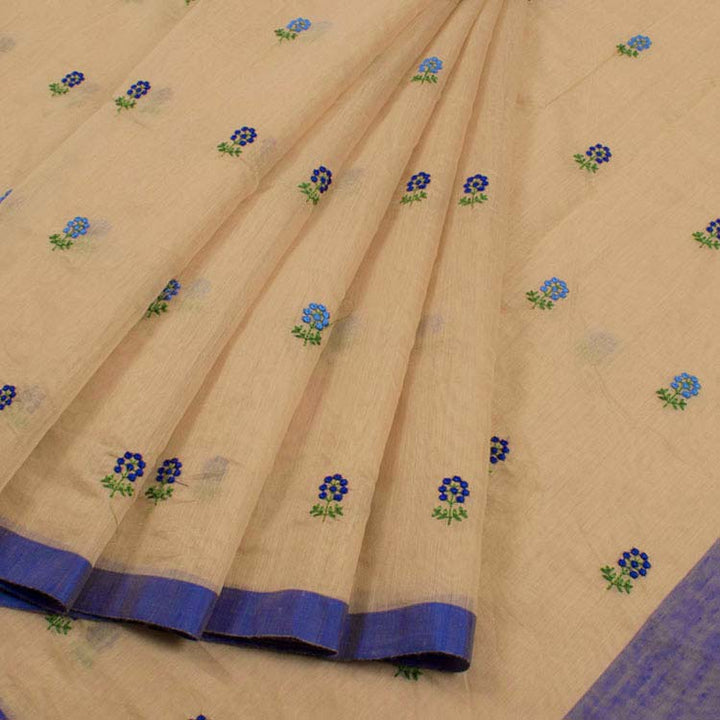 Embroidered Chanderi Silk Cotton Saree 10047161