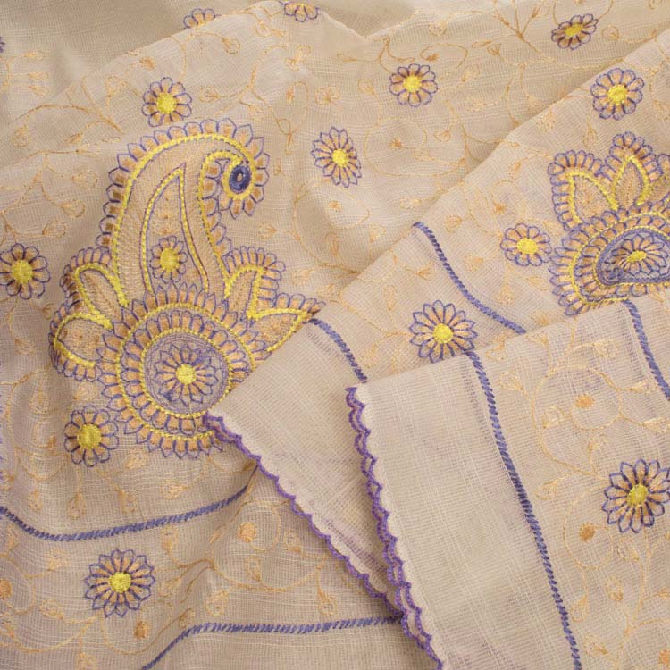 Embroidered Cotton Saree 10047163