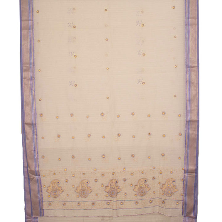 Embroidered Cotton Saree 10047163