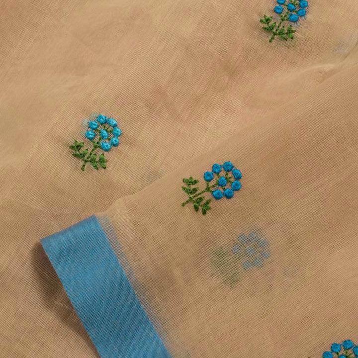 Embroidered Chanderi Silk Cotton Saree 10047164