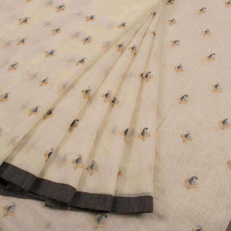 Embroidered Chanderi Silk Cotton Saree 10047183