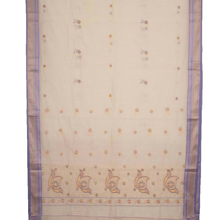 Embroidered Cotton Saree 10047185