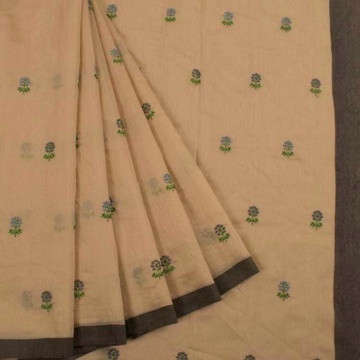 Embroidered Chanderi Silk Cotton Saree 10047190