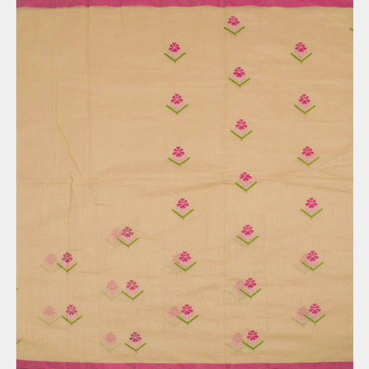 Embroidered Chanderi Silk Cotton Saree 10050332