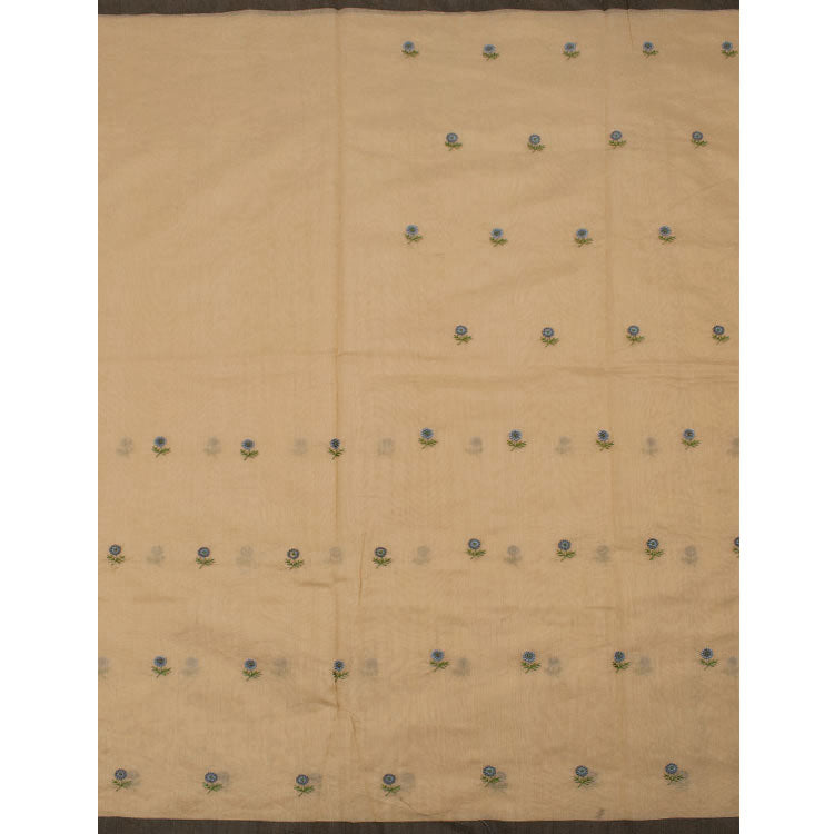 Embroidered Chanderi Silk Cotton Saree 10050334