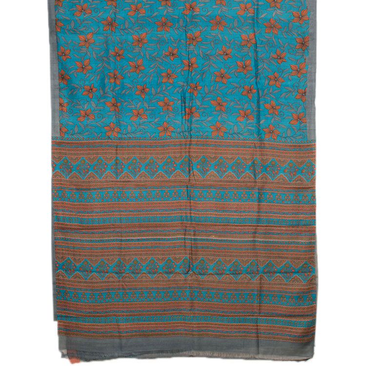 Hand Block Printed Tussar Silk Saree 10051941