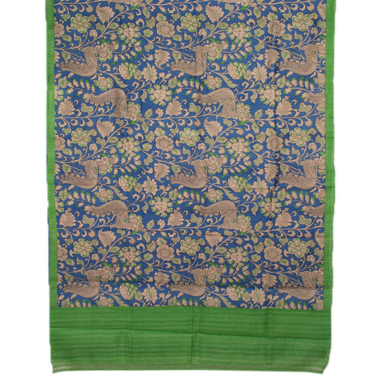 Hand Block Printed Tussar Silk Saree 10051949