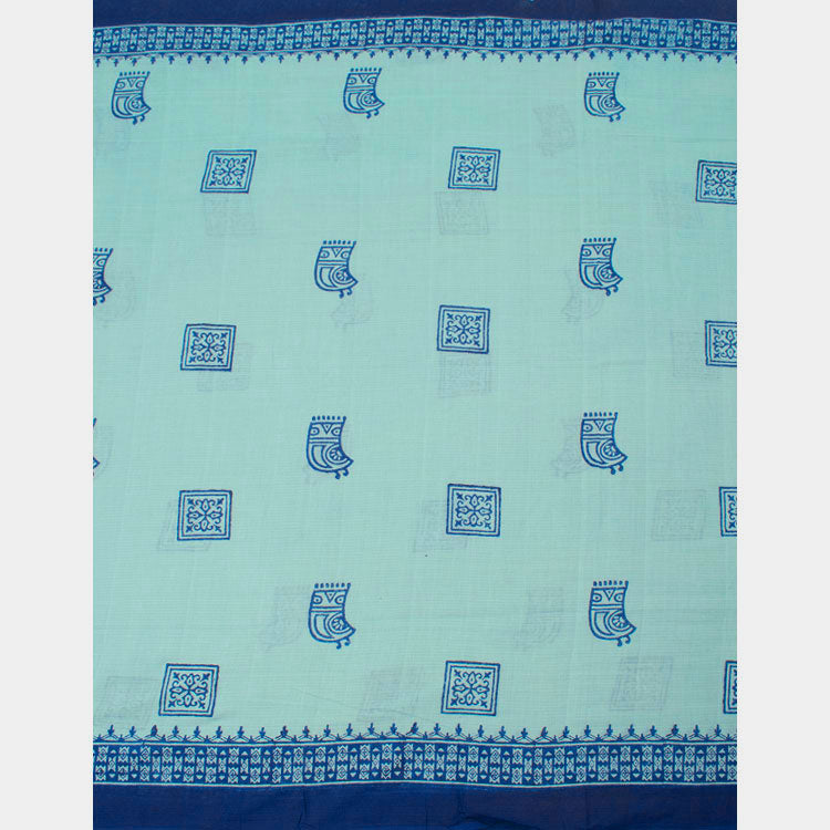 Hand Block Printed Cotton Saree 10052620