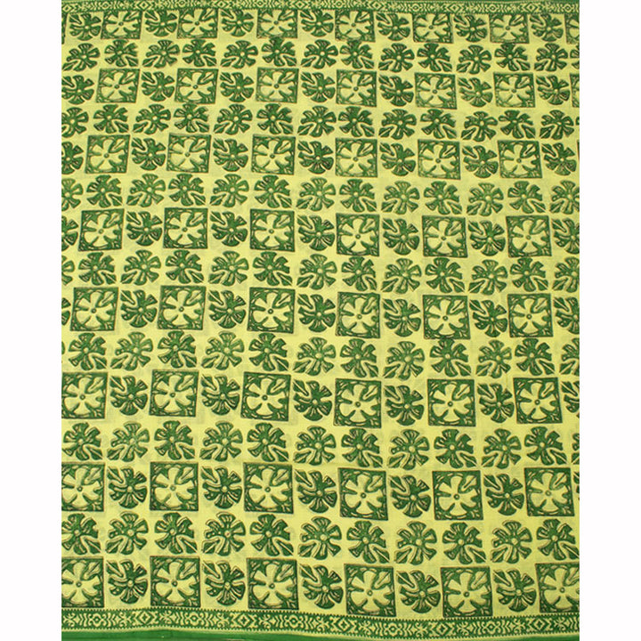 Hand Block Printed Cotton Saree 10052625